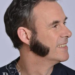 Handgeknoopte Bakkebaarden Van Echt Haar, Breed Lang, Type 9223 -Peelsweb Winkel kryolan handgeknoopte bakkebaarden van echt haar b 2